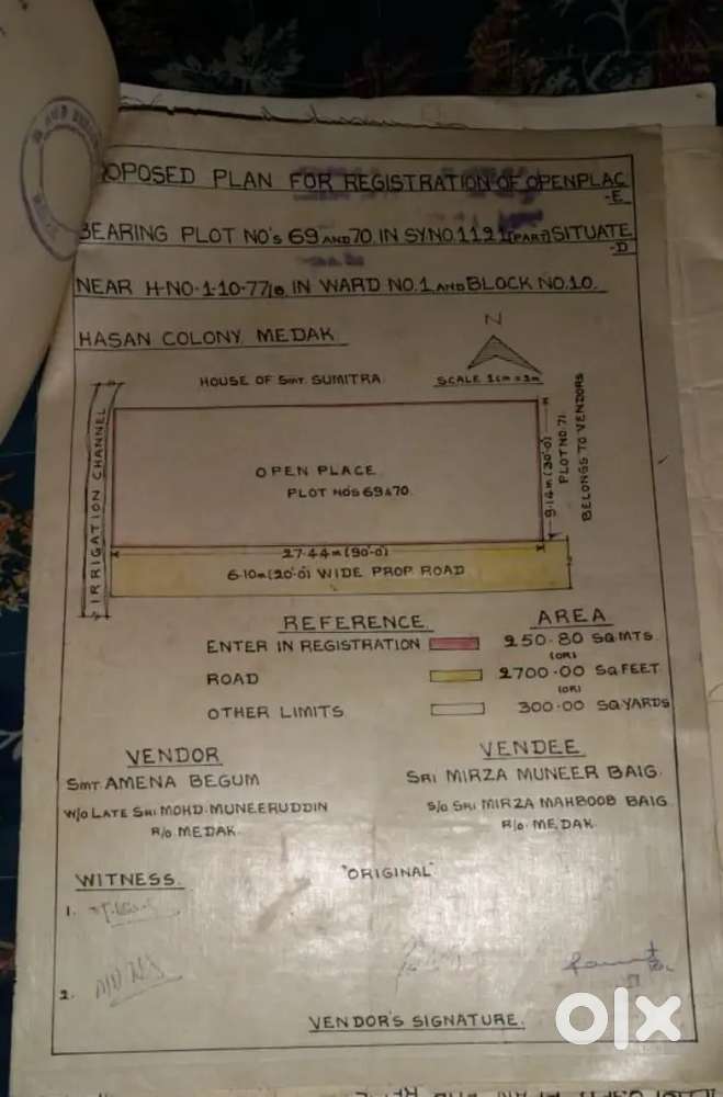 I'm selling my registration plot near by main road