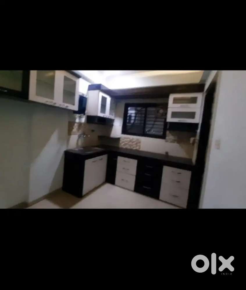 2BHK semi furnished flat with covered campus, 24 hours water,DG backup