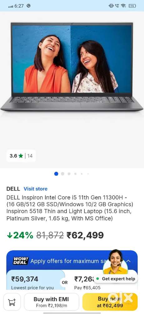 DELL INSPIRON LAPTOPn