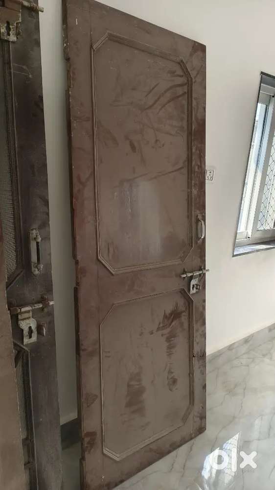 Wooden door and jaali door iron grill