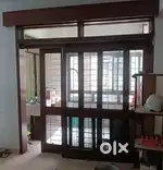 Sliding partition channel, side window & 3 iron window with glass door