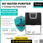 RO Water Purifier 7 Stages Filter, 1 year Warranty, RO + UV + UF + TDS