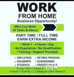Work From Home / Part Time Work