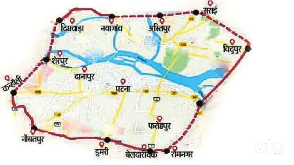 Plot near Patna नयागांव 3 लाख जो 5 साल मे 5 गुना