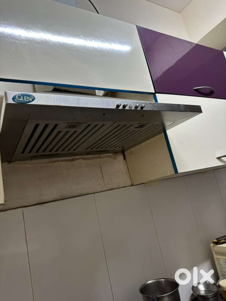 Kichen chimney with 2 burner LPG Chulha