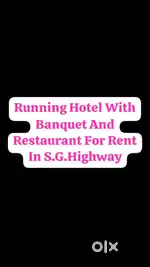 Running Hotel With Banquet and Resturant For Rent In S.G.Highway