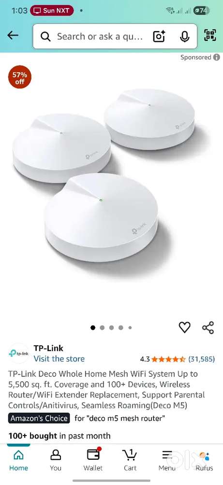 TP Link Deco M5 pack of 3