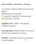 HR training &HR intern