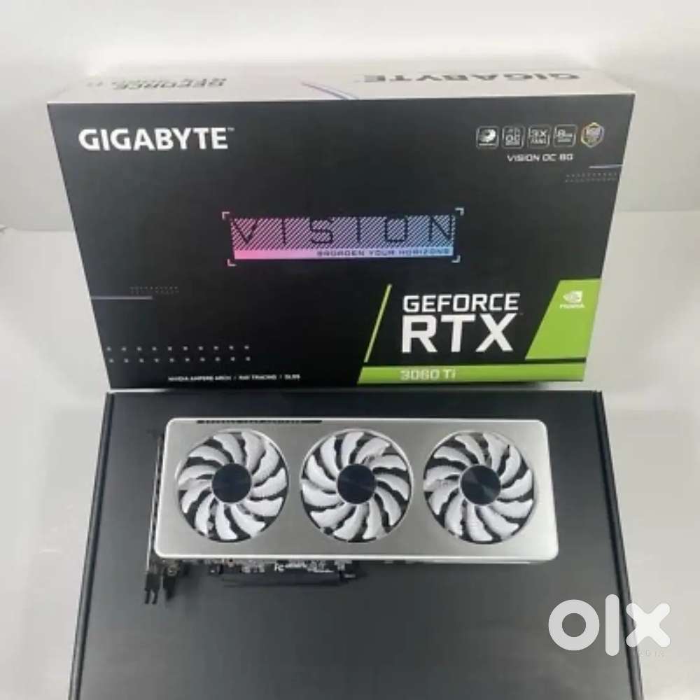 Used GPU GIGABYTE NVIDIA GeForce RTX 3060 Ti VISION OC 8GB GDDR6 GPU.