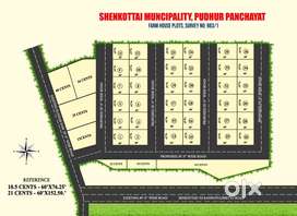 In Coutrallam hill view plots for sale near private falls