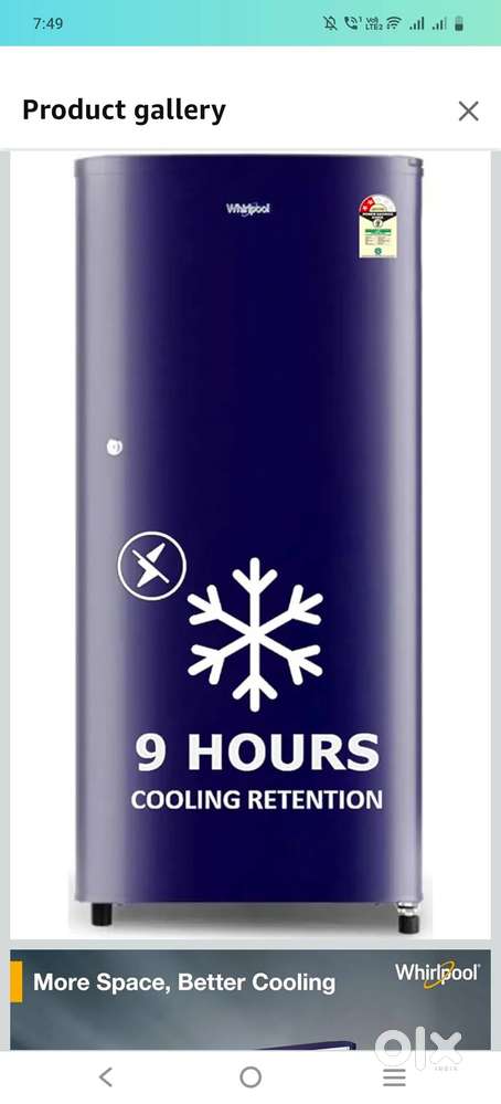 184 L Single door Fridge