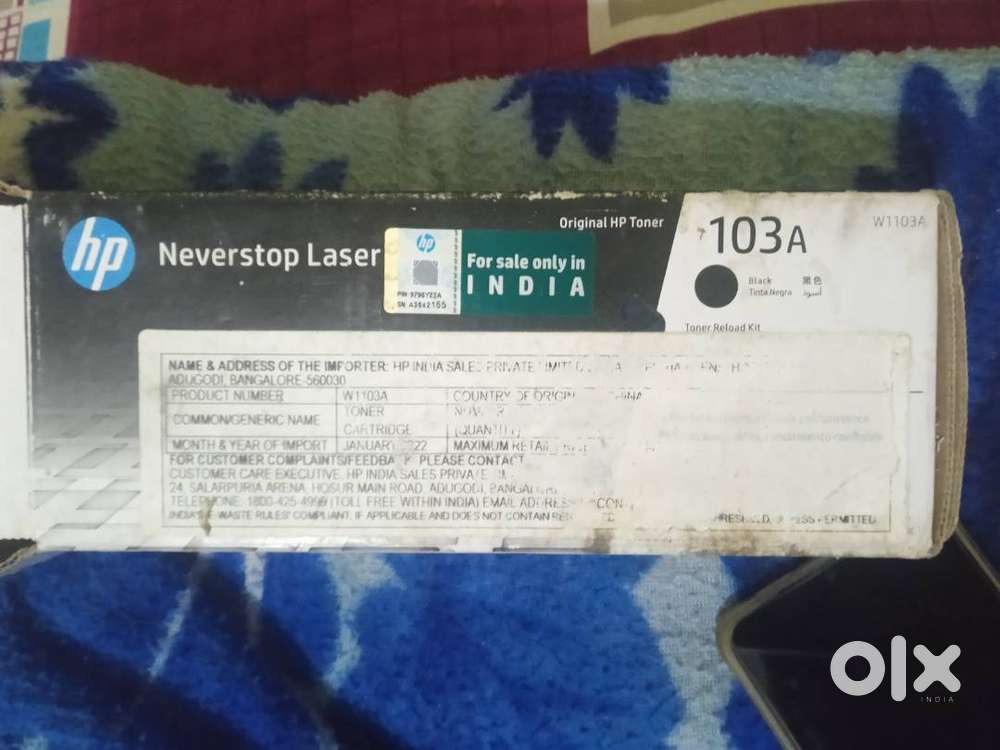 HP printer cartridge 103A for black and white printing