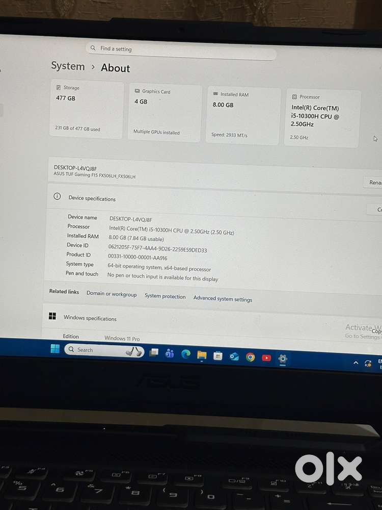 Asus tuf gaming laptop