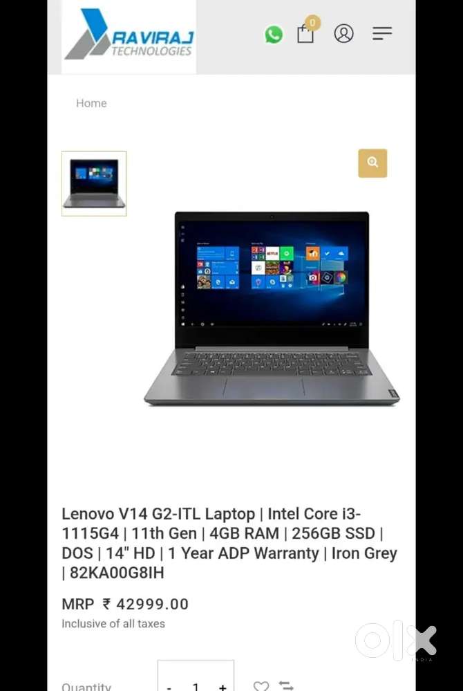 Laptop lenovo v14 G2-ITL