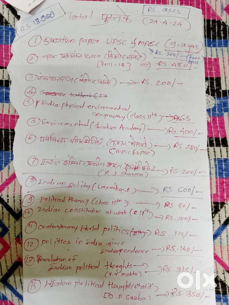 UPSC MPSC Preparation Books +Study Material