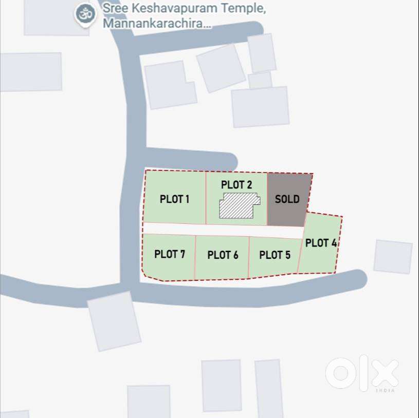Muthoor-Mannamkarachira-  house plots, 3L Cent, truck access road