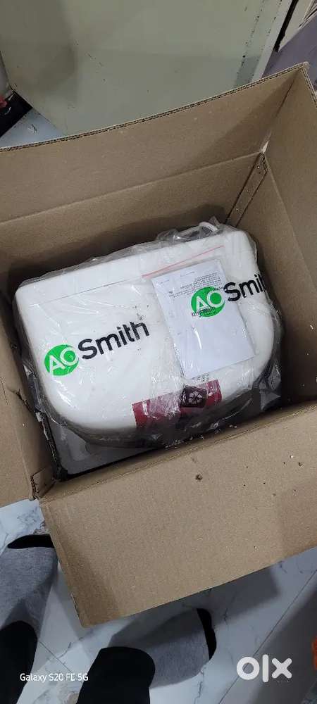 AO Smith water heater seal packed condition.