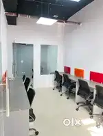 1 Cabin 8 workstations.Full Furnished Office Space For Rent In Noida.