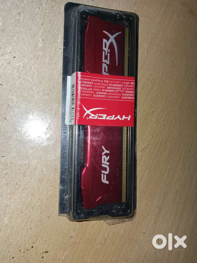 Hyper x fury DDR3  4gb ram 1600mhz new condition