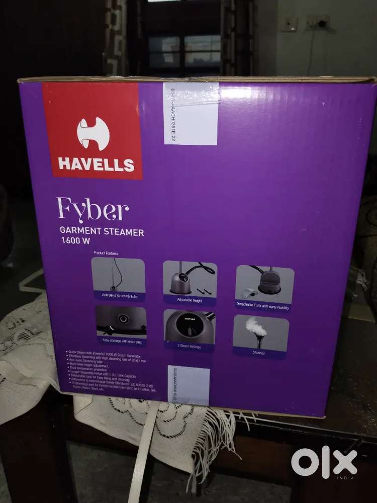 HAVELLS Fyber Standing Garment Steamer1600WExcellent ConditionPurple