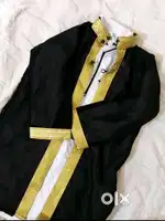 Long kurta with black jacket/Emirati Thobe set