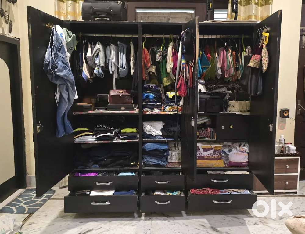 Solid wood wardrobe and dressing table for sale