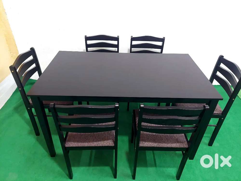 Bowzar New 6 Seater Wooden Dining Set Furniture  Best Quality COD EMI