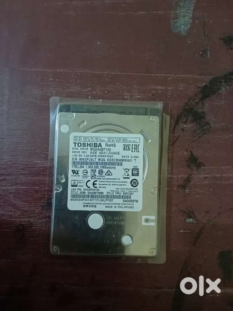 1TB Toshiba HDD (2.5 inch) – Perfect for Storage or Backup