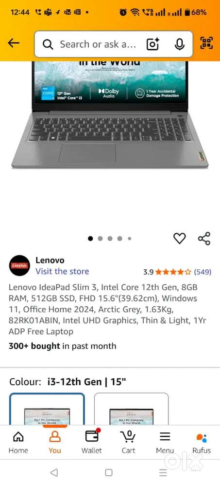 Selling Lenovo IdeaPad laptop