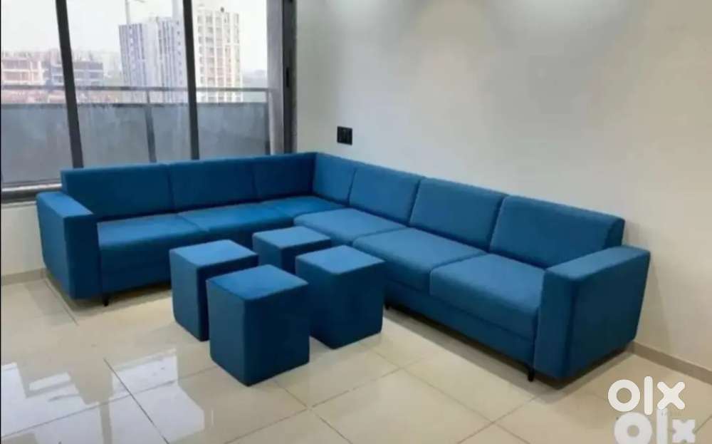 NEW PREMIUM L TYPE 8 SEATER SOFA MANUFACTURING AT ZAM ZAM FURNITURE