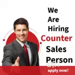 Counter Sales Executive # New @ Staff # Require