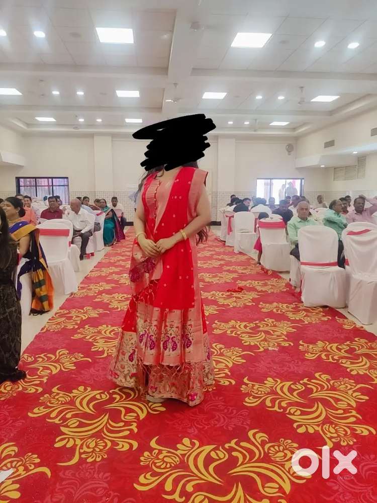 Red Paithani silk dress