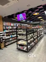 Shop display counter with light