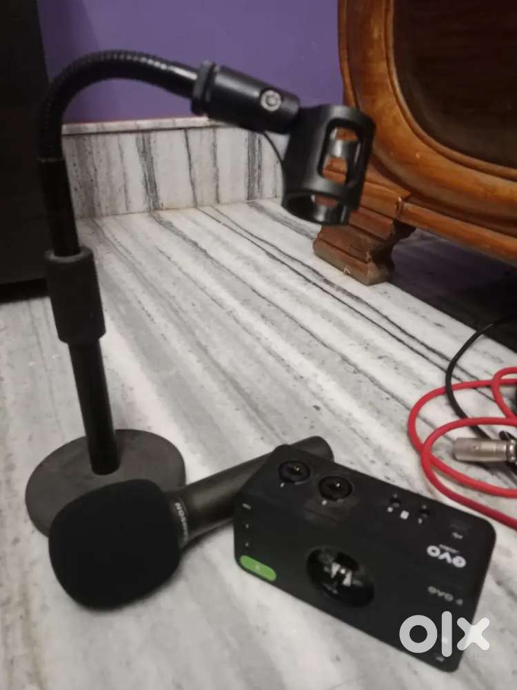 Evo audient , samson Mic, mic stand