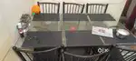 Dinning table with 6 chairs unused