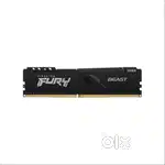 HyperX Fury DDR4 RAM 8GB (4X2) (desktop) (metal fins)