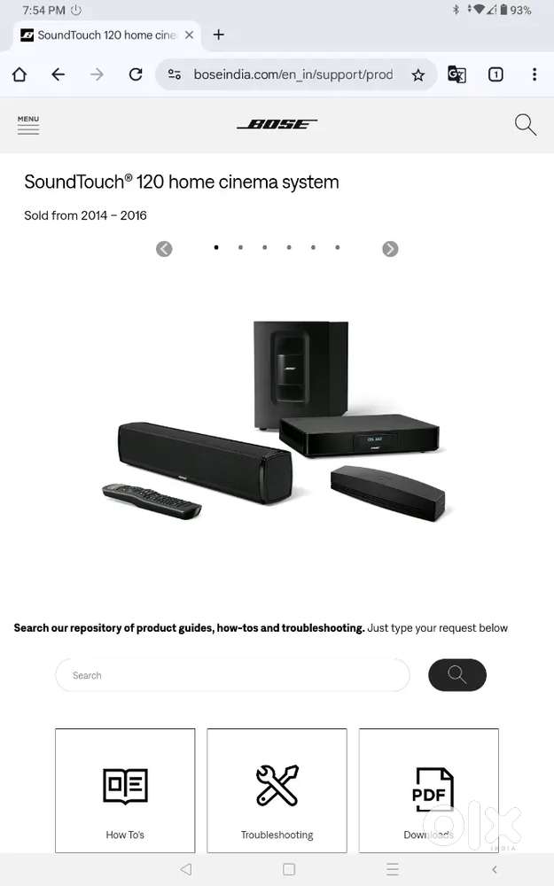 Bose Soundtouch 120  soundbar, 4k HDMI console & wireless subwoofer