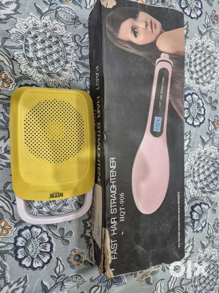 Bluetooth speaker and hair straightener