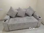 2 months old, 3 Seater Sofa cum bed