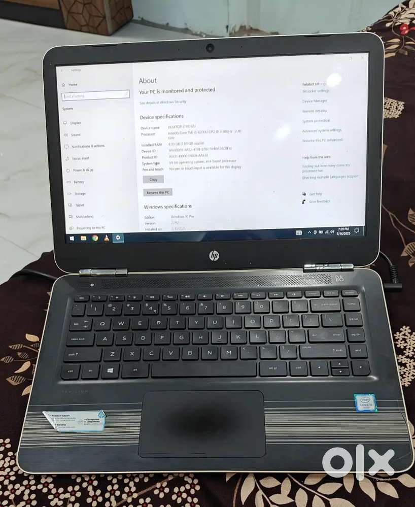 Hp Pavilion Notebook i5 6th Gen 8GB Ram 256GB SSD 4GB Graphic
