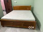 Premium Teak wood cot with Sleepwell mattress