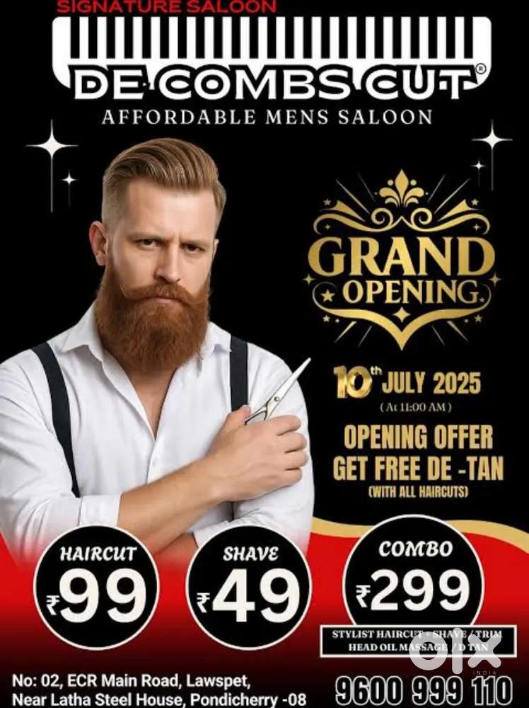 Men's saloon hair stylist