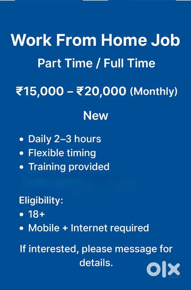 Work From Home Job – Part Time / Full Time