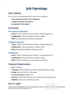 New vacancies out  Check out Details