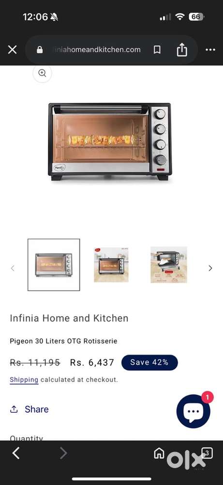 30 ltr OTG Rotisserie pigeon