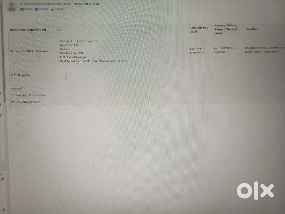 Sr. Python developer