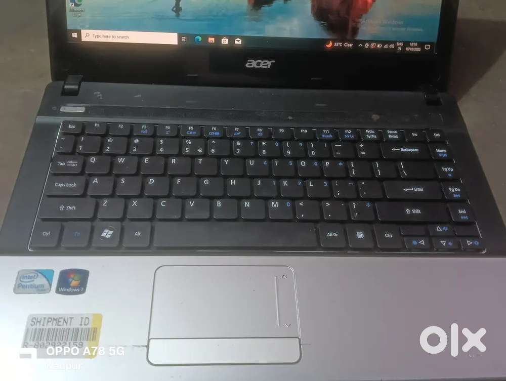 Acer laptop 2gb 500 hard disk window 10