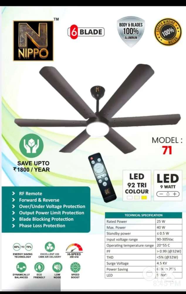 Bldc ceiling fan