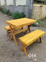 Hotel and restaurant and coffee shop table and bench and chair