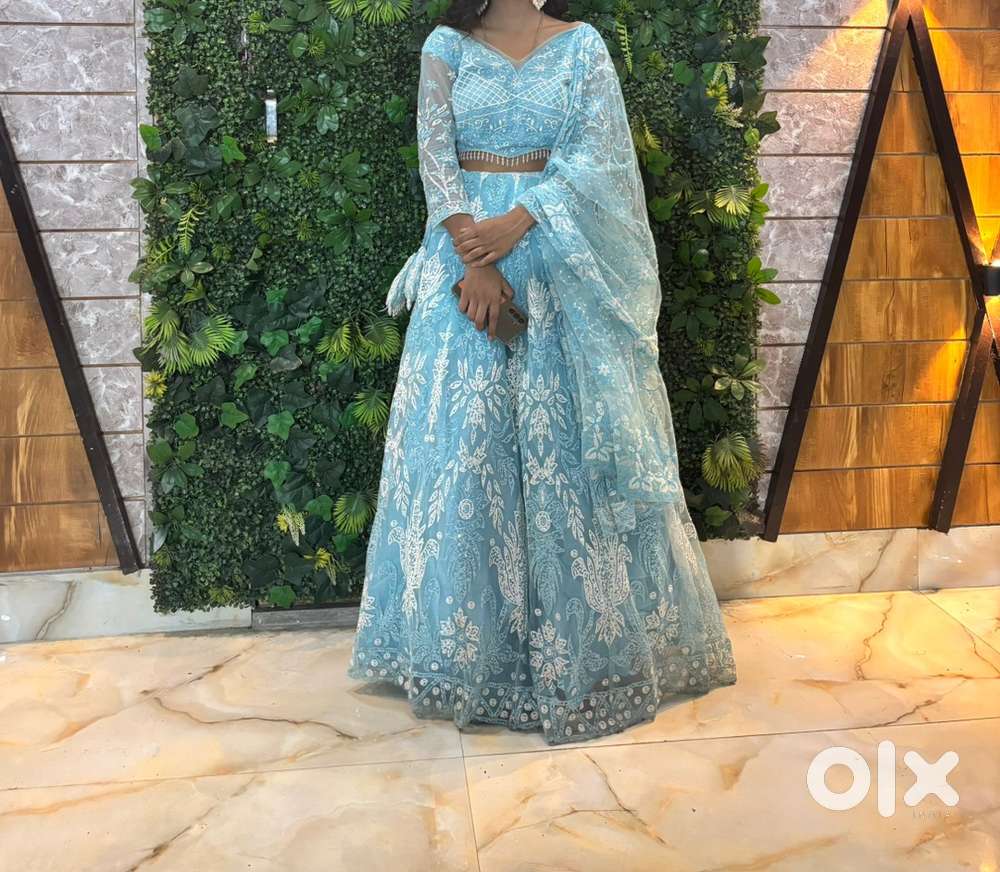 Blue Party Wear Lehenga – Excellent Condition